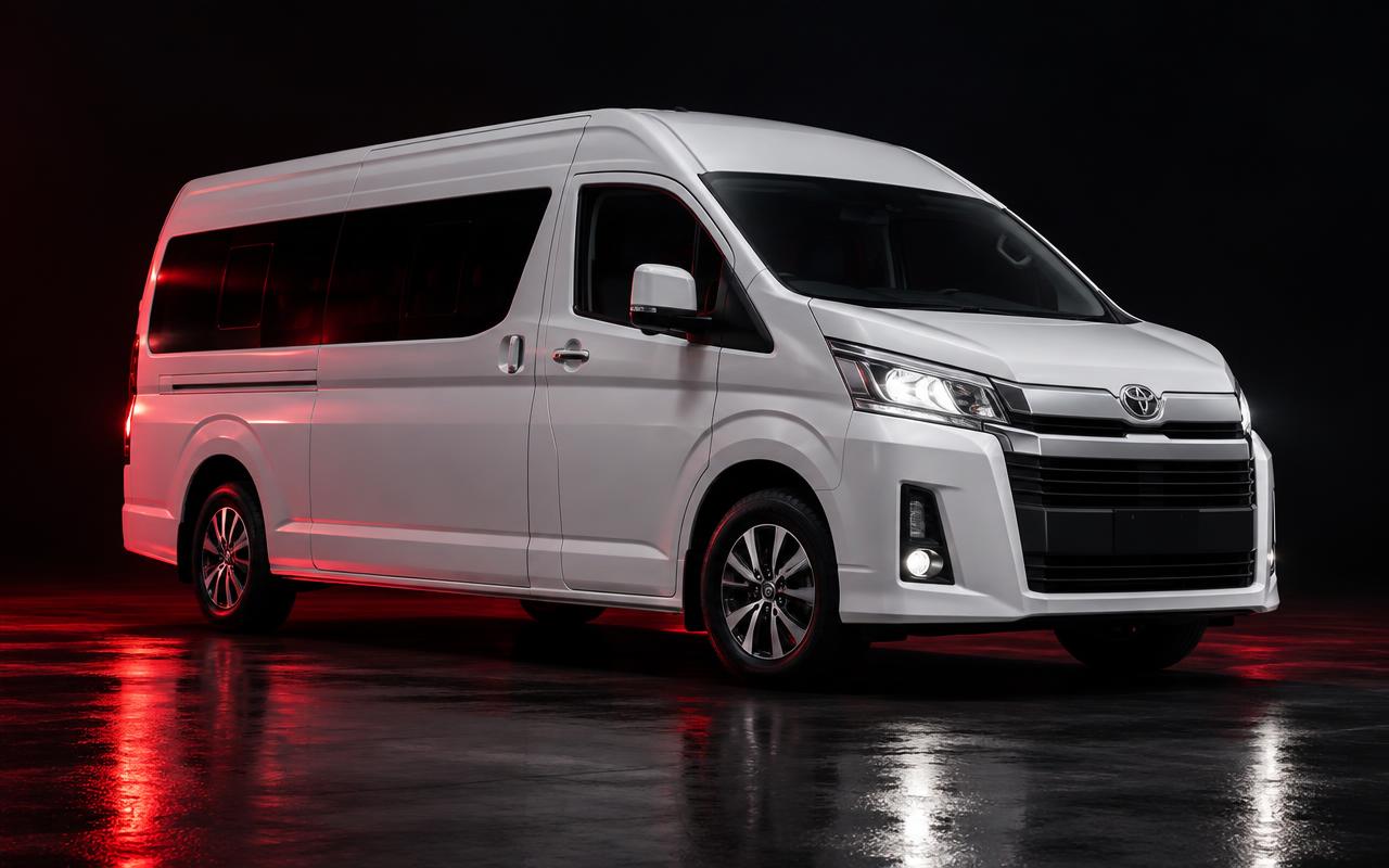 Toyota Hiace vehicle from the Modern Travel fleet